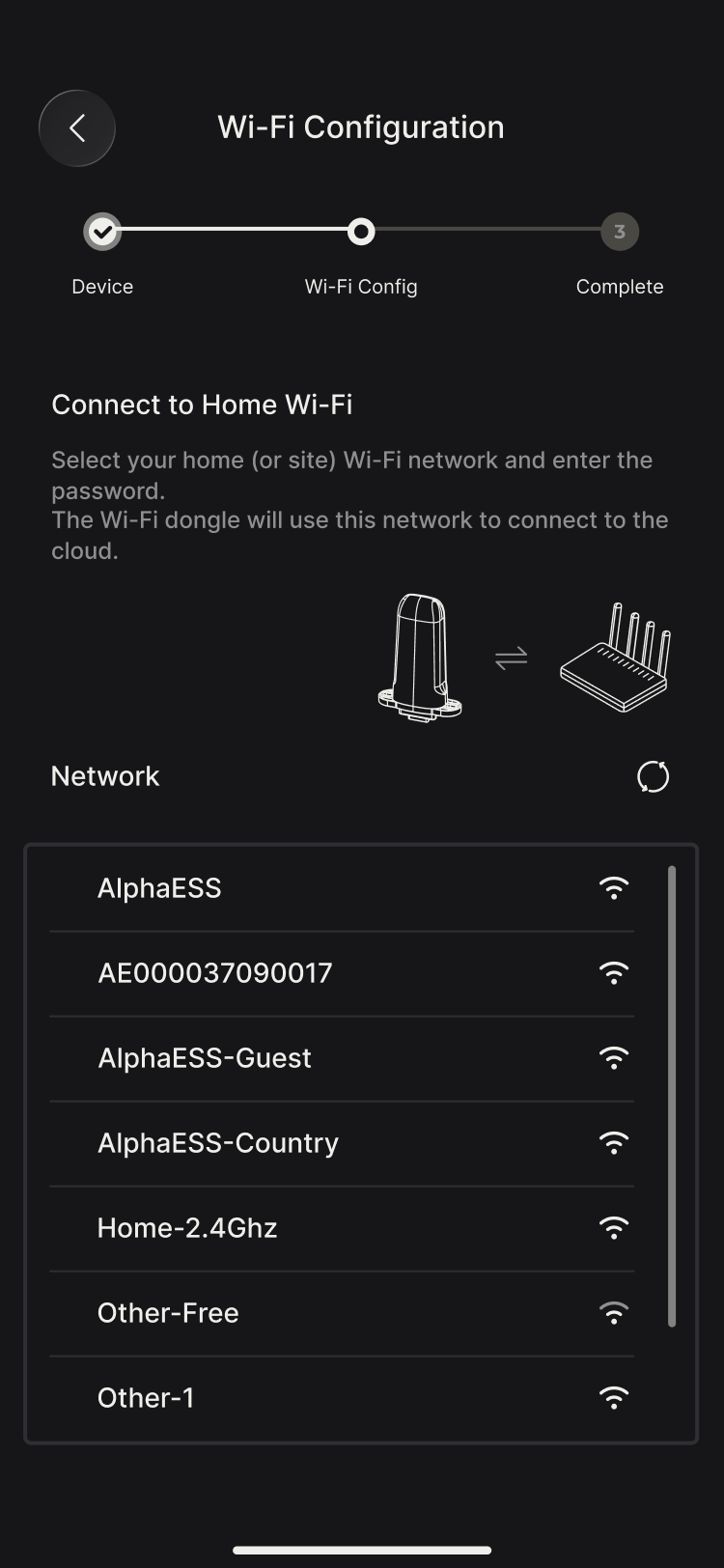 Wi-Fi setup: connect to home Wi-Fi